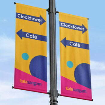 dual lamppost banners