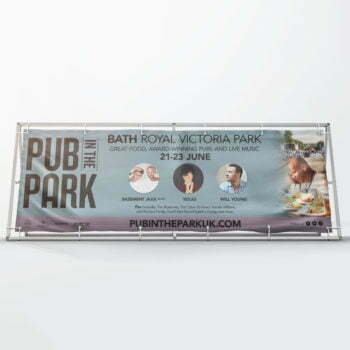 outdoor park framed banner